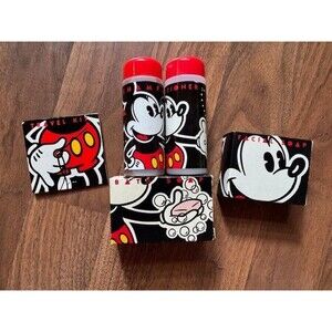 Vintage Walt Disney Mickey Mouse Toiletries 5 PC Soap Shampoo Conditioner Travel